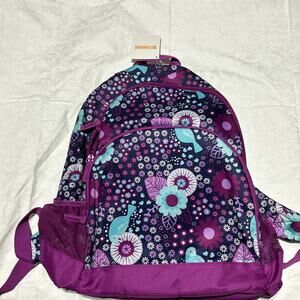Gymboree bac pac lunch box combo set raspberry blue purple bird floral print NWT